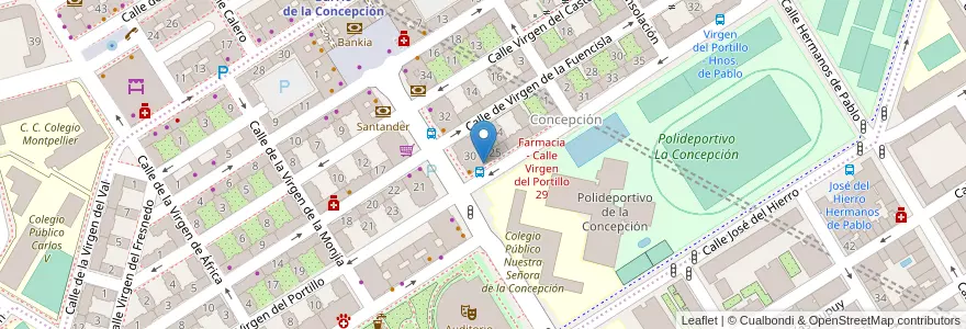 Mapa de ubicacion de Cafetería Blanco en Espanha, Comunidade De Madrid, Comunidade De Madrid, Área Metropolitana De Madrid Y Corredor Del Henares, Madrid.