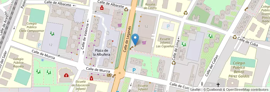 Mapa de ubicacion de Cafetería Bohemia en 西班牙, Comunidad De Madrid, Comunidad De Madrid, Área Metropolitana De Madrid Y Corredor Del Henares, Fuenlabrada.