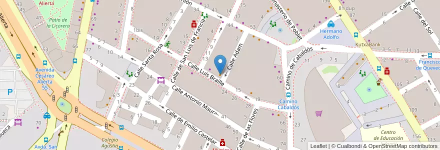 Mapa de ubicacion de Cafetería Braille 11 en إسبانيا, أرغون, سرقسطة, Zaragoza, سرقسطة.