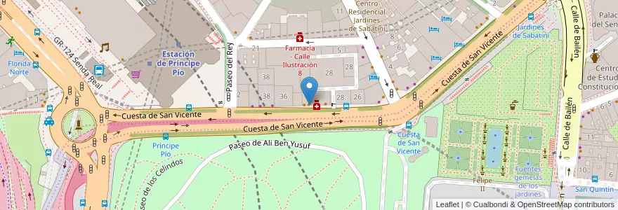 Mapa de ubicacion de Cafetería Búcaro en Spagna, Comunidad De Madrid, Comunidad De Madrid, Área Metropolitana De Madrid Y Corredor Del Henares, Madrid.