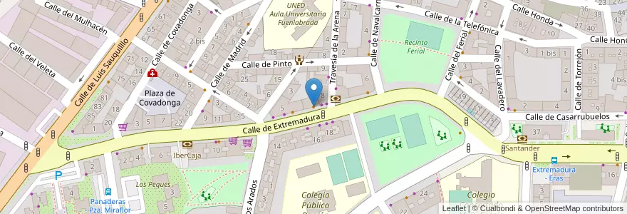 Mapa de ubicacion de Cafetería Calderón en Espagne, Communauté De Madrid, Communauté De Madrid, Área Metropolitana De Madrid Y Corredor Del Henares, Fuenlabrada.