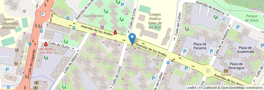 Mapa de ubicacion de Cafetería Callao II en Испания, Мадрид, Мадрид, Área Metropolitana De Madrid Y Corredor Del Henares, Fuenlabrada.