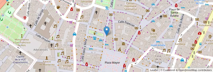 Mapa de ubicacion de Cafetería Casino de Salamanca en Spanien, Kastilien Und León, Salamanca, Campo De Salamanca, Salamanca.