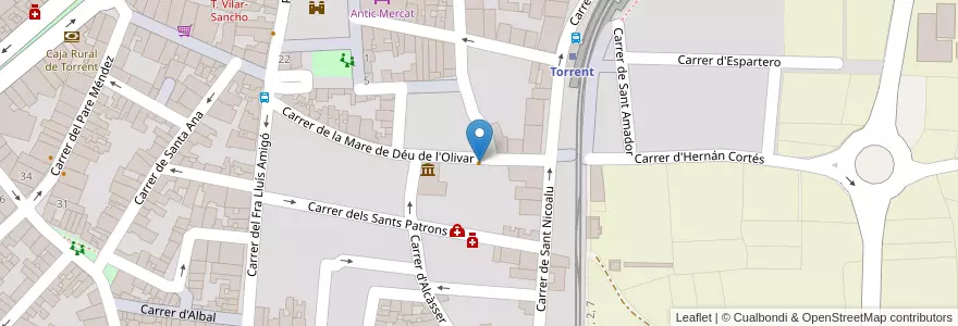 Mapa de ubicacion de Cafetería Centre Social en Espanha, Comunidade Valenciana, València / Valencia, L'Horta Oest, Torrent.
