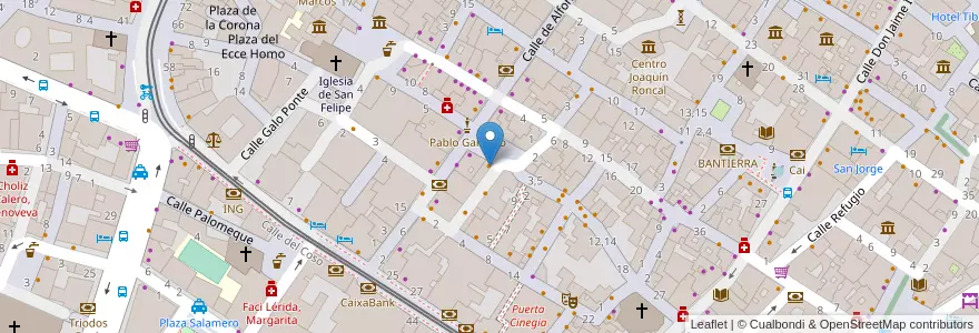 Mapa de ubicacion de Cafeteria-chocolaterÍa Valor en İspanya, Aragón, Zaragoza, Zaragoza, Zaragoza.