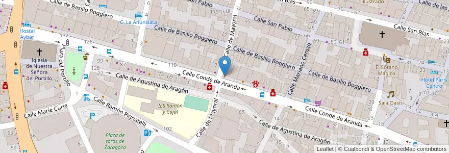 Mapa de ubicacion de Cafetería Copetin en Espagne, Aragon, Saragosse, Zaragoza, Saragosse.