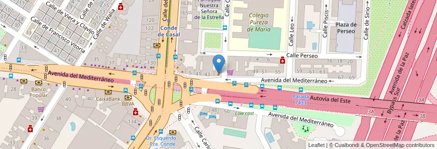 Mapa de ubicacion de Cafetería Cuenca en Spanje, Comunidad De Madrid, Comunidad De Madrid, Área Metropolitana De Madrid Y Corredor Del Henares, Madrid.