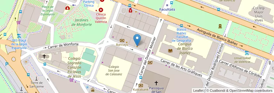Mapa de ubicacion de Cafetería Daniel's en Espanha, Comunidade Valenciana, València / Valencia, Comarca De València, València.