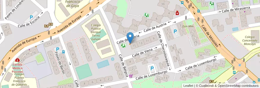 Mapa de ubicacion de Cafetería Dani's 2 en إسبانيا, منطقة مدريد, منطقة مدريد, Área Metropolitana De Madrid Y Corredor Del Henares, Fuenlabrada.