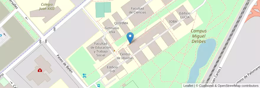 Mapa de ubicacion de Cafetería de Informática y Telecomunicaciones en İspanya, Castilla Y León, Valladolid, Valladolid.