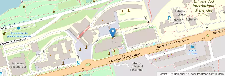 Mapa de ubicacion de Cafeteria de la Escuela de Caminos en Espagne, Cantabrie, Cantabria, Santander, Santander.