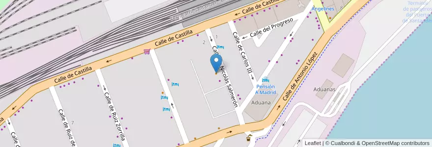 Mapa de ubicacion de Cafetería Don Ramón en Espagne, Cantabrie, Cantabria, Santander, Santander.