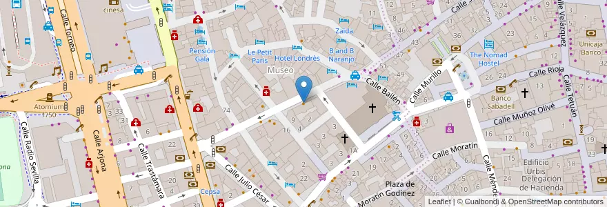 Mapa de ubicacion de Cafeteria Donald en İspanya, Andalucía, Sevilla, Sevilla.