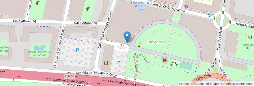 Mapa de ubicacion de Cafetería Dover en Испания, Риоха, Риоха, Логронья.