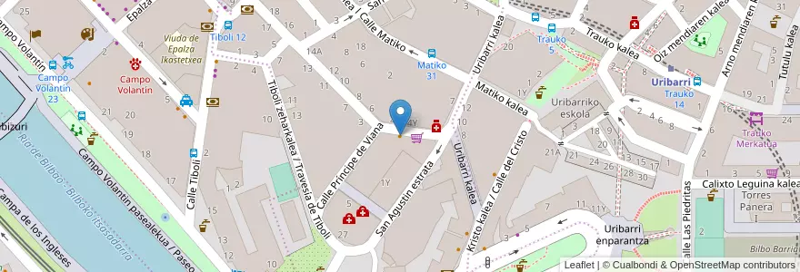 Mapa de ubicacion de Cafeteria Duplex-Buen Café en İspanya, Bask Bölgesi, Bizkaia, Bilboaldea, Bilbao.