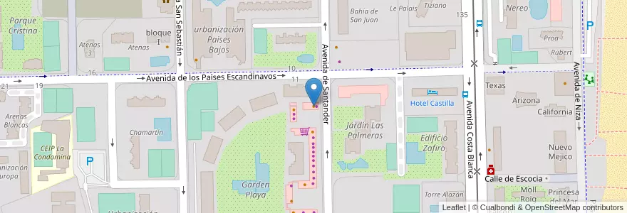 Mapa de ubicacion de Cafetería Echate P'allá en اسپانیا, Comunitat Valenciana, Alacant / Alicante, L'Alacantí, Alacant / Alicante.