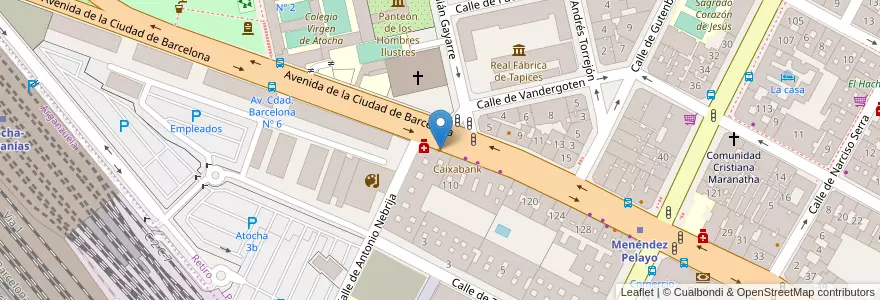 Mapa de ubicacion de Cafetería El 108 en İspanya, Comunidad De Madrid, Comunidad De Madrid, Área Metropolitana De Madrid Y Corredor Del Henares, Madrid.