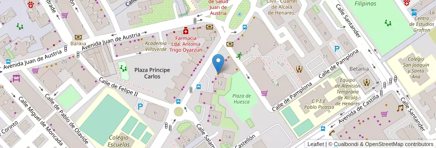 Mapa de ubicacion de Cafetería El Maragato en Spagna, Comunidad De Madrid, Comunidad De Madrid, Área Metropolitana De Madrid Y Corredor Del Henares, Alcalá De Henares.