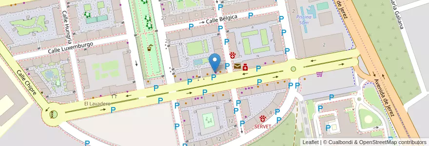 Mapa de ubicacion de Cafetería El Petisú en Spain, Andalusia, Sevilla, Seville.