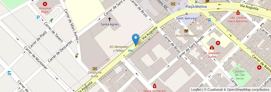 Mapa de ubicacion de Cafeteria Elisenda en 西班牙, Catalunya, Barcelona, Barcelonès, Barcelona.