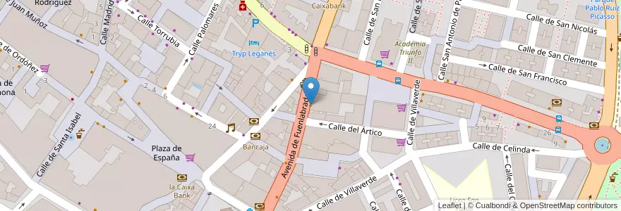 Mapa de ubicacion de Cafetería Er Tito Juli en إسبانيا, منطقة مدريد, منطقة مدريد, Área Metropolitana De Madrid Y Corredor Del Henares, Leganés.