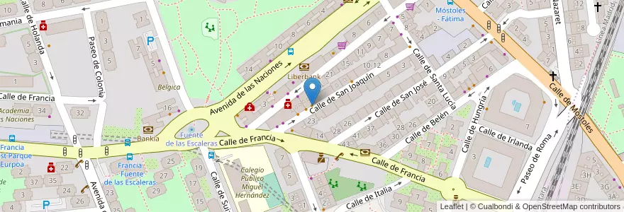 Mapa de ubicacion de Cafetería Fátima en Испания, Мадрид, Мадрид, Área Metropolitana De Madrid Y Corredor Del Henares, Fuenlabrada.