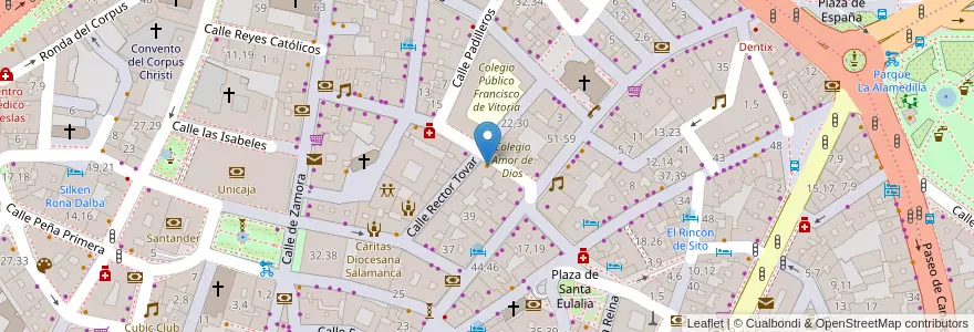 Mapa de ubicacion de Cafetería Fígaro en İspanya, Castilla Y León, Salamanca, Campo De Salamanca, Salamanca.