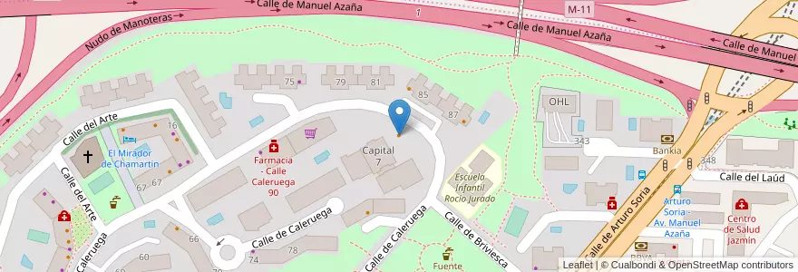 Mapa de ubicacion de Cafetería Globcafé en 스페인, Comunidad De Madrid, Comunidad De Madrid, Área Metropolitana De Madrid Y Corredor Del Henares, 마드리드.