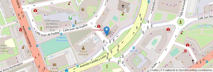 Mapa de ubicacion de Cafetería Habana en إسبانيا, قشتالة وليون, برغش, Alfoz De Burgos, برغش.