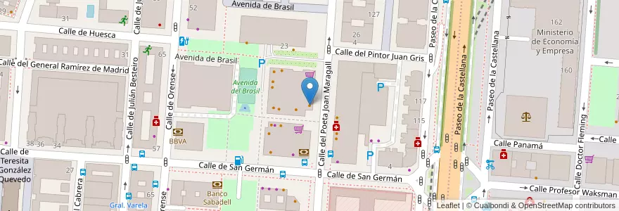 Mapa de ubicacion de Cafetería Haya 19 en Spagna, Comunidad De Madrid, Comunidad De Madrid, Área Metropolitana De Madrid Y Corredor Del Henares, Madrid.