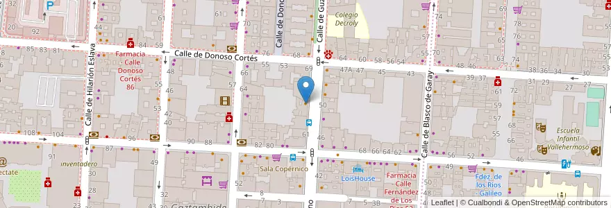 Mapa de ubicacion de Cafetería HD en Испания, Мадрид, Мадрид, Área Metropolitana De Madrid Y Corredor Del Henares, Мадрид.