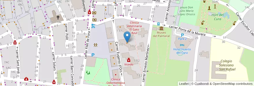 Mapa de ubicacion de Cafetería Helike en スペイン, バレンシア州, Alacant / Alicante, El Baix Vinalopó, Elx / Elche.