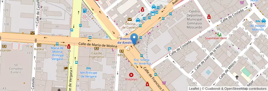 Mapa de ubicacion de Cafetería Hontanares en 스페인, Comunidad De Madrid, Comunidad De Madrid, Área Metropolitana De Madrid Y Corredor Del Henares, 마드리드.