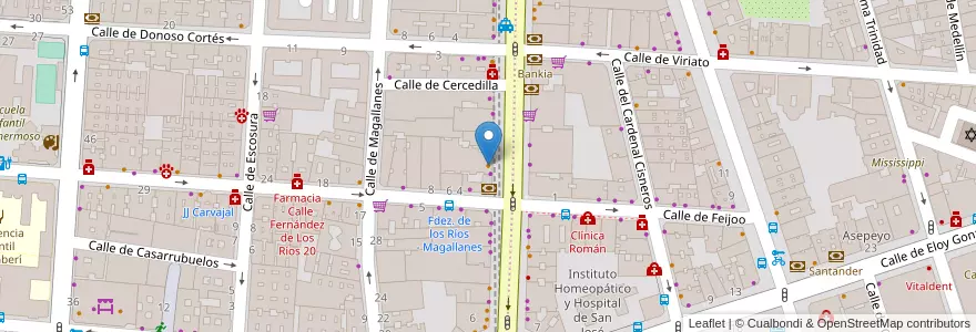 Mapa de ubicacion de Cafetería Isabel en Sepanyol, Comunidad De Madrid, Comunidad De Madrid, Área Metropolitana De Madrid Y Corredor Del Henares, Madrid.