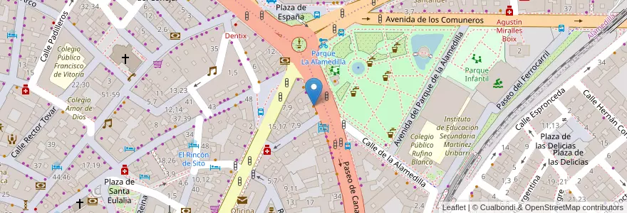 Mapa de ubicacion de Cafetería Ítaca en Spain, Castile And León, Salamanca, Campo De Salamanca, Salamanca.