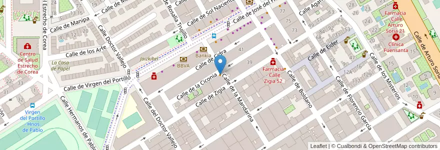 Mapa de ubicacion de Cafetería J m J en Испания, Мадрид, Мадрид, Área Metropolitana De Madrid Y Corredor Del Henares, Мадрид.