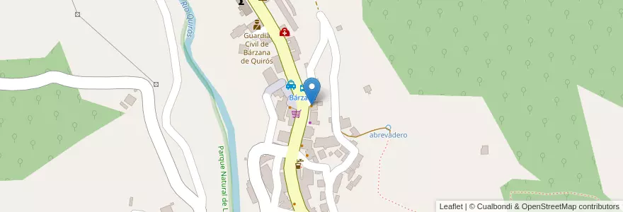 Mapa de ubicacion de Cafetería Josmay en اسپانیا, آستوریاس, آستوریاس, Quirós.