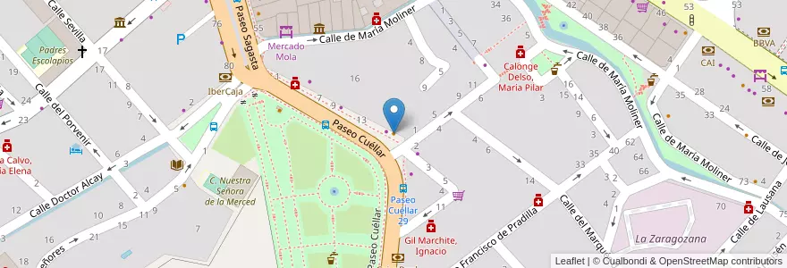 Mapa de ubicacion de Cafetería la Barra en إسبانيا, أرغون, سرقسطة, Zaragoza, سرقسطة.