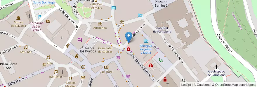 Mapa de ubicacion de Cafetería La Luna en スペイン, ナバーラ州, ナバーラ州, パンプローナ.