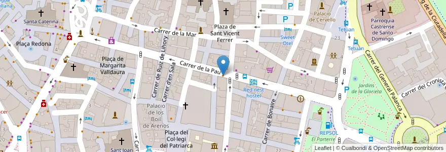 Mapa de ubicacion de Cafetería La Nau en اسپانیا, Comunitat Valenciana, València / Valencia, Comarca De València, València.