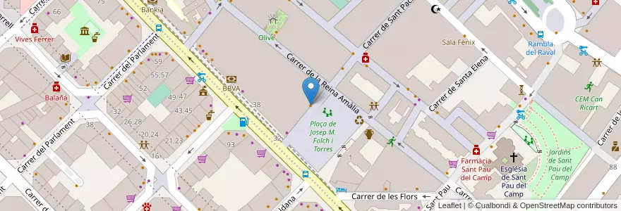 Mapa de ubicacion de Cafeteria La Placa en Испания, Каталония, Барселона, Барселонес, Барселона.