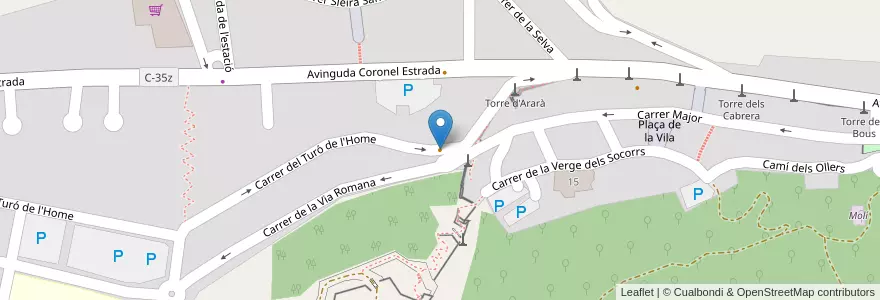 Mapa de ubicacion de Cafeteria la Trobada en Spagna, Catalunya, Selva, Girona, Hostalric.