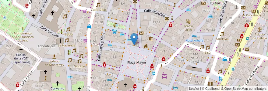 Mapa de ubicacion de Cafetería Las Torres en スペイン, カスティーリャ・イ・レオン州, サラマンカ, Campo De Salamanca, サラマンカ.