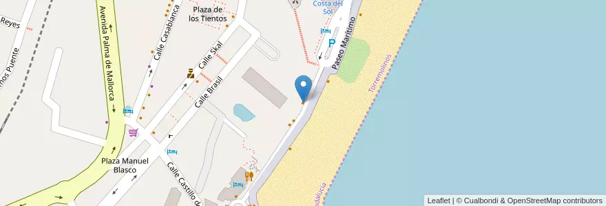 Mapa de ubicacion de Cafetería Latino en إسبانيا, أندلوسيا, مالقة, Costa Del Sol Occidental, Torremolinos.