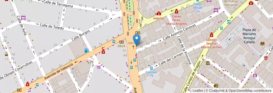 Mapa de ubicacion de Cafetería Liberty en Испания, Арагон, Сарагоса, Zaragoza, Сарагоса.