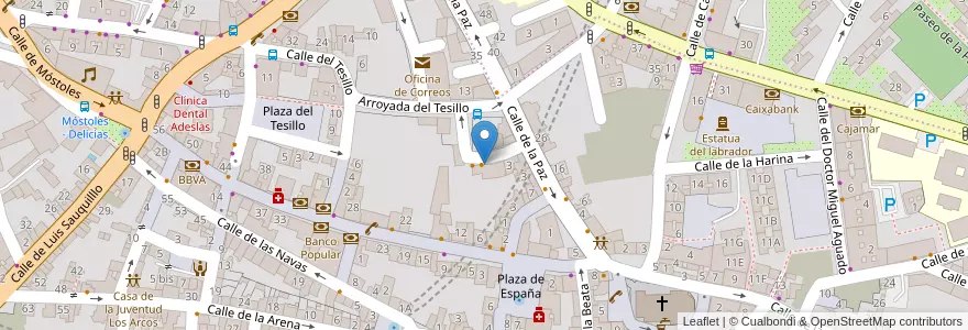 Mapa de ubicacion de Cafetería Lounge Capriccio en اسپانیا, بخش خودمختار مادرید, بخش خودمختار مادرید, Área Metropolitana De Madrid Y Corredor Del Henares, Fuenlabrada.