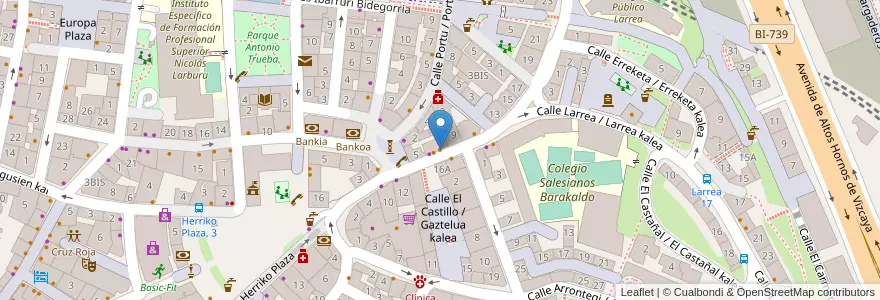 Mapa de ubicacion de Cafetería Maika en スペイン, バスク州, Bizkaia, Bilboaldea.