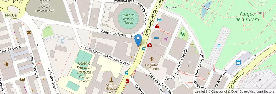 Mapa de ubicacion de Cafetería María Cristina en Espanha, Castela-Mancha, Toledo, Toledo, Toledo.