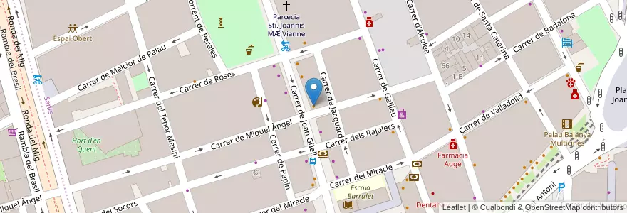 Mapa de ubicacion de Cafeteria Melody Bar en スペイン, カタルーニャ州, Barcelona, バルサルネス, Barcelona.