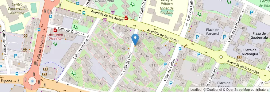 Mapa de ubicacion de Cafetería Merlos en スペイン, マドリード州, Comunidad De Madrid, Área Metropolitana De Madrid Y Corredor Del Henares, Fuenlabrada.